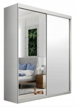 Szafa przesuwna DIEGO I 150cm BIAŁA, SONOMA