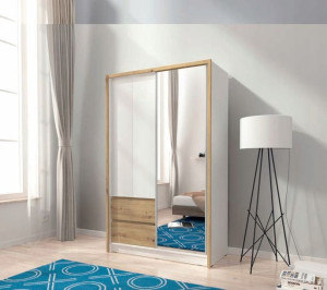 szafa przesuwna LORDI 130cm, lustro, garderoba
