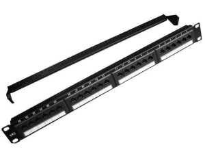 Gembird Patch Panel 24 Porty 1U 19'' Kat.6 z funkcją organizacji kabli   cz