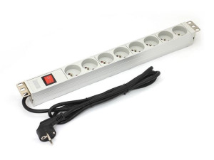 Digitus Listwa zasilająca PDU 19" RACK 8xTyp E, 1.8m 1xSchuko, 16A, wł./wył