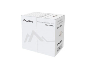 LANBERG Kabel UTP Kat.5E CU 305 m drut FLUKE czerwony LCU5-12CU-0305-R