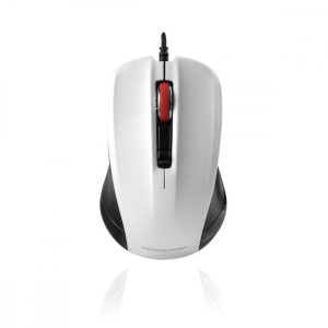 Modecom M9.1 Czarno-biała Przewodowa Mysz Optyczna