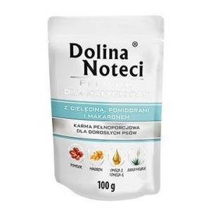 Dolina Noteci Premium z Cielęciną, Pomidorami i Makaronem Małe Rasy 100 g
