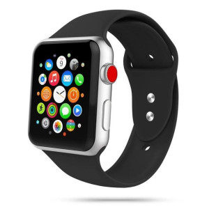 Gumowy pasek Iconband do Apple Watch 2 / 3 / 4 / 5 / 6 / SE (42/44MM) czarn