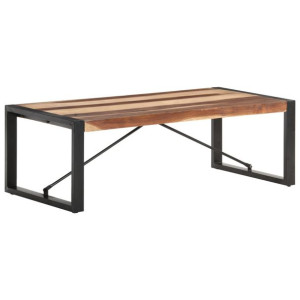 Stolik kawowy, 120x60x40 cm, lite drewno wykończone na sheesham