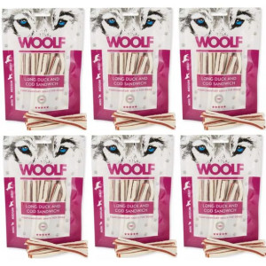 Pakiet Woolf Long Duck and Cod Sandwich Kaczka Dorsz 6 x 100 g