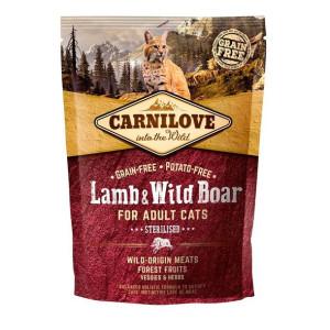 Brit Carnilove Lamb & Wild Boar Jagnięcina Dzik Sterilised Cats 400 g