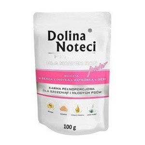 Dolina Noteci Premium Serca z Indyka z Wątróbką z Gęsi Junior Małe Rasy 100