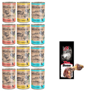 Pakiet Wiejska Zagroda MIX SMAKÓW 12x400 G + Noga hiszpańska nr 2 GRATIS!