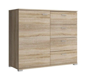 Komoda 100 szuflady + szafka sonoma / biała