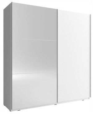 Szafa przesuwna MIKA II 150cm lustro biały
