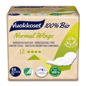 Podpaski ze Skrzydełkami Normal 12 sztuk - Vuokkoset