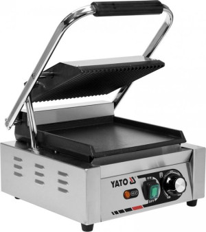 Grill kontaktowy ryflowany x płaski 32cm YATO YG-04556 YG-04556