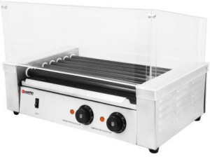 Podgrzewacz 11 rolkowy teflonowy do parówek HOT DOG z szybką COOKPRO 500010