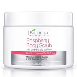 BIELENDA Malinowy peeling do ciała z BIO-Kofeiną z Guarany 550g Nowy Bielen