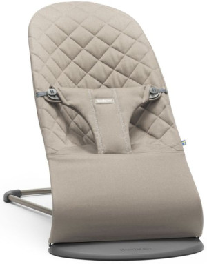 BabyBjorn Bliss - leżaczek dziecięcy | Cotton Piaskowy szary
