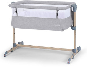 Kinderkraft Neste Air - łóżeczko dostawne 3w1 | Grey Wood