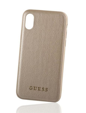 GUESS HARD CASE IRIDESCENT Etui do Apple iPHONE X / XS - GOLD