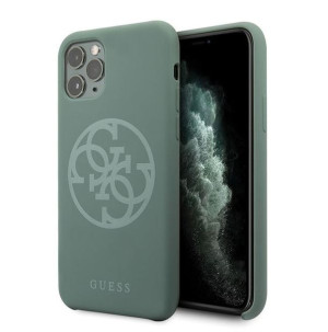 Guess Circle Silicone Etui Do Apple Iphone 11 Pro Max - Khaki