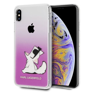 KARL LAGERFELD Choupette Fun etui do iPhone XS Max - PINK