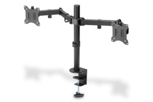Digitus Uchwyt biurkowy podwójny z zaciskiem 2xLCD max. 32" max. Obciążenie