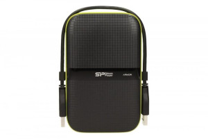 Silicon Power ARMOR A60 2TB USB 3.0 BLACK-GREEN/PANCERNY wstrząso/pyło i wo