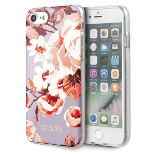 Guess Flower Shiny Collection N2 etui na iPhone SE 2020 / 8 / 7 (lilie)