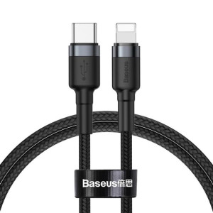 Baseus kabel Cafule PD USB-C Lightning 1,0 m szaro-czarny 18W
