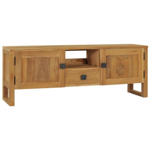 Szafka pod TV, 120 x 32 x 45 cm, lite drewno tekowe