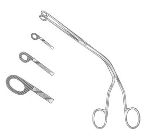 Kleszczyki laryngologiczne typ Magill 15 cm