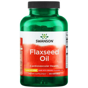 SWANSON FLAXSEED OIL Olej z siemienia lnianego OMEGA 3 6 9 100 kapsułek / 1