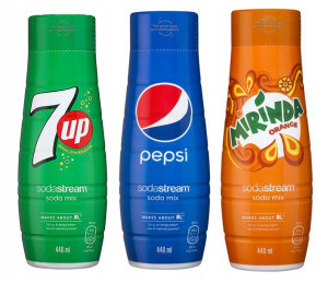3x Syrop Koncentrat Sodastream 7up Mirinda Pepsi
