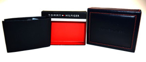 TOMMY HILFIGER Portfel Męski CZARNY SKÓRZANY