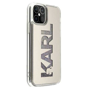 Etui Karl Lagerfeld KLHCP12LKLMLGR Apple iPhone 12 Pro Max srebrny/silver h