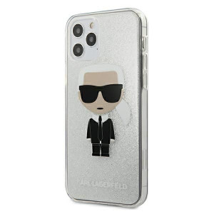 Etui Karl Lagerfeld KLHCP12SPCUTRIKSL Apple iPhone 12 mini srebrny/silver h