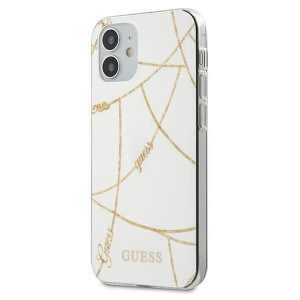 Etui Guess GUHCP12SPCUCHWH Apple iPhone 12 mini biały/white hardcase Gold C