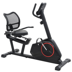Poziomy rower treningowy z pomiarem tętna