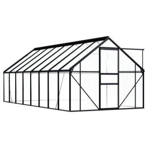 Szklarnia, antracytowa, aluminium, 9,31 m²