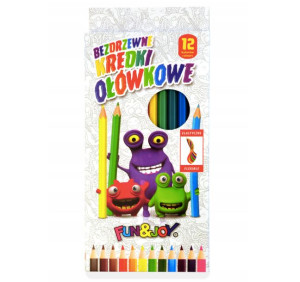 Kredki plastikowe elastyczne 12 kolorów Fun&Joy