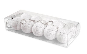 Cotton balls - świecące kule - 10szt - CB1 White, biały