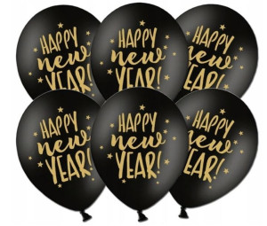 Balony HAPPY new YEAR 6szt