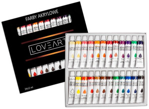 Zestaw farb akrylowych Loveart 24x12ml Farby akrylowe
