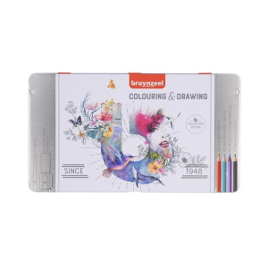 Duży zestaw kredek Bruynzeel Colouring & Drawing 70 szt.