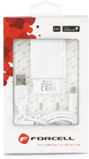 Ładowarka Sieciowa Usb 2,4a Quick Charge 3.0 Kabel Typ-c