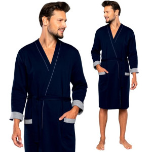 Gabriel szlafrok męski Italian Fashion dres bawełna