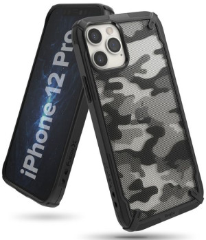 Etui Ringke Fusion-X Design Apple iPhone 12 Pro Max Camo (Moro) Black
