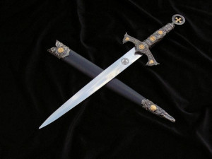 Rycerski Sztylet Templariuszy Z Pochwą Jt5172s Mega Hit 40 Cm