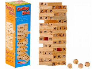 Klocki Drewniane Jenga Gra Wieża Kostka Układanka