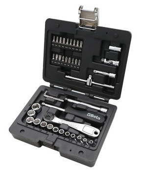 Zestaw nasadek 1/4" i końcówek wkrętakowych z akcesoriami Beta 903E/C42