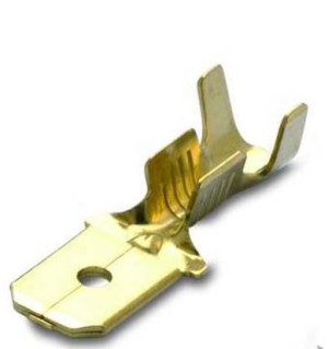 Wsuwki nieizolowane 25 sztuk z mosiądzu 2.5-6.3/0.8 -zakres: 1-2.5mm2
